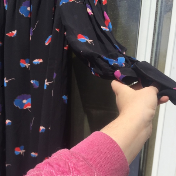 NWT Jill Stuart $468 off shoulder chiffon dress - Picture 6 of 7